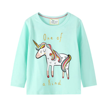 Unicorn Design Long-Sleeved T-Shirt