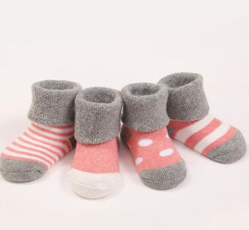 Baby Sets of Winter Warm Soft Cotton Striped Socks 0-3 Years Old