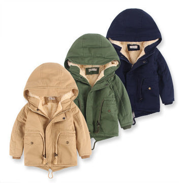 Boy's Cashmere Coat For Autumn And Winter