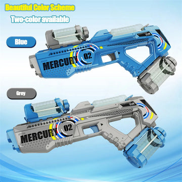 Automatic Summer Electric Water Gun With Light Rechargeable Continuou Firing Party Game Kids Space Splashing Toys For Boys Gift