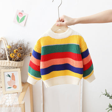 Loose Striped Knitted Pullover